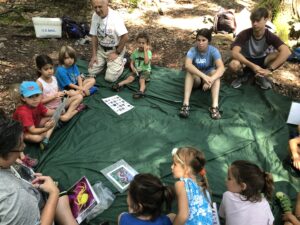 Campers enjoying circle time